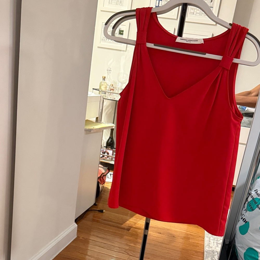 Amanda Uprichard Red Tank Blouse